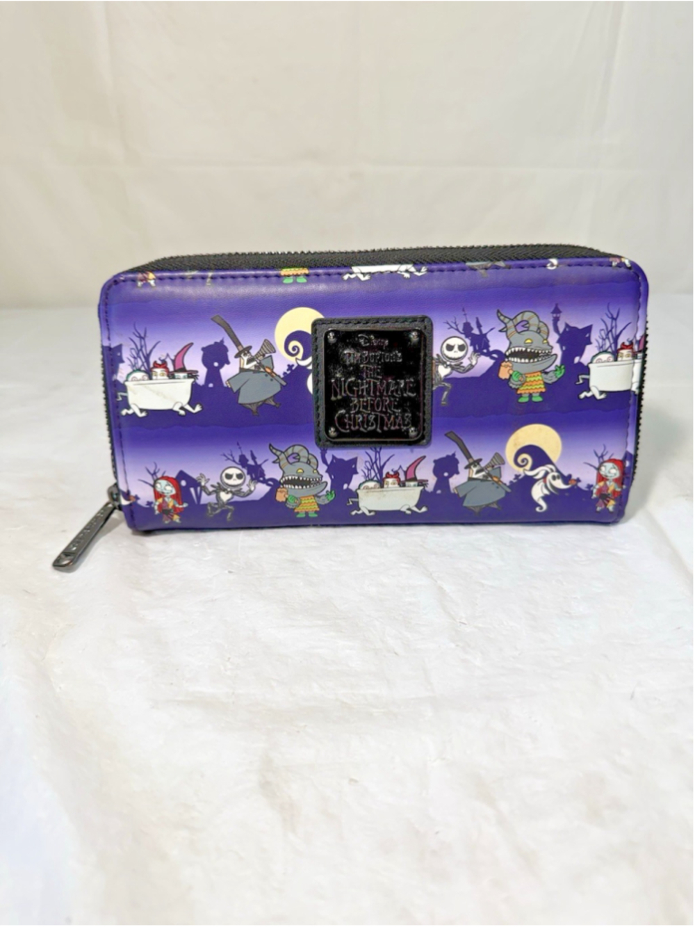 LOUNGEFLY X The Nightmare Before Christmas Halloween Line Zip Wallet HTF